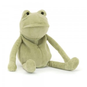 Pluszaki Jellycat Fergus Frog,18cm x 7cm x 7cm Zielone | Polska HYPF-45603