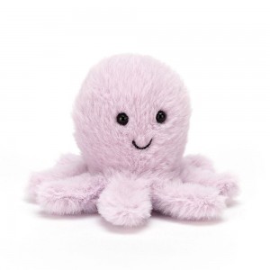 Pluszaki Jellycat Fluffy Octopus,8cm x 11cm x 10cm Fioletowe | Polska YJNK-24715
