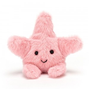 Pluszaki Jellycat Fluffy Starfish,10cm x 7cm x 4cm Różowe | Polska SWJZ-34078