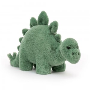 Pluszaki Jellycat Fossilly Stegosaurus,7.1in x 5.1in x 12.6in Zielone | Polska FOQJ-73045
