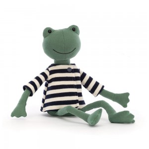 Pluszaki Jellycat Francisco Frog,32cm x 10cm x 7cm Zielone | Polska QUIV-02758
