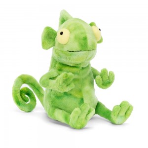 Pluszaki Jellycat Frankie Frilled-Neck Lizard,25cm x 10cm x 15cm Zielone | Polska AOBD-71508