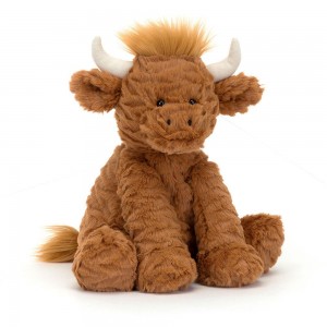 Pluszaki Jellycat Fuddlewuddle Highland Cow,23cm x 13cm x 9cm Brązowe | Polska BUDZ-13954