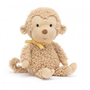 Pluszaki Jellycat Fuzzkin Monkey,25cm x 9cm x 5cm Brązowe | Polska QEZD-85749