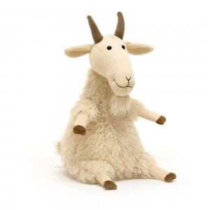 Pluszaki Jellycat Ginny Goat,28cm x 14cm x 12cm Białe | Polska NDEZ-24315