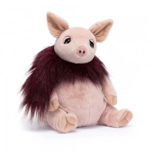 Pluszaki Jellycat Glamorama Pig,32cm x 17cm x 16cm Różowe | Polska SUOW-54967