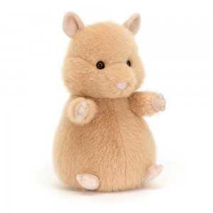 Pluszaki Jellycat Hank Hamster,18cm x 11cm x 11cm Brązowe | Polska TNGA-50943