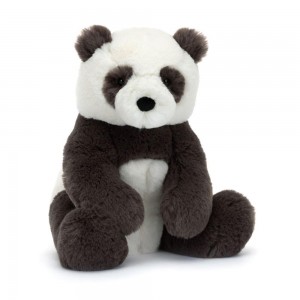 Pluszaki Jellycat Harry Panda Cub,28cm x 14cm x 11cm Czarne | Polska WGKB-82061