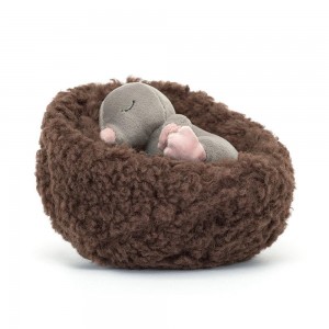 Pluszaki Jellycat Hibernating Mole,9cm x 13cm x 13cm Szare | Polska SQTZ-26978