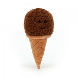Pluszaki Jellycat Irresistible Ice Cream Chocolate,17cm x 8cm x 7cm Brązowe | Polska BLSJ-45896