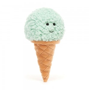 Pluszaki Jellycat Irresistible Ice Cream Mint,17cm x 8cm x 7cm Zielone | Polska CPQA-73905