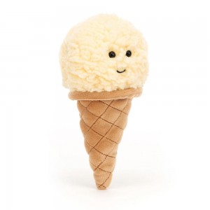 Pluszaki Jellycat Irresistible Ice Cream Vanilla,17cm x 8cm x 7cm Białe | Polska DAQK-74369