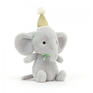 Pluszaki Jellycat Jollipop Słoń,22cm x 9cm x 8cm Szare | Polska KMEC-37208