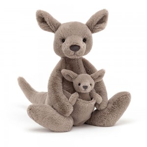Pluszaki Jellycat Kara Kangaroo,36cm x 13cm x 32cm Brązowe | Polska EJQT-98321
