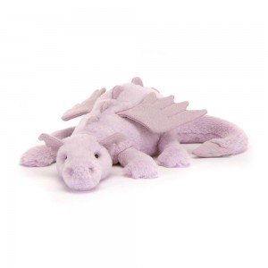 Pluszaki Jellycat Lavender Dragon,12cm x 14cm x 50cm Fioletowe | Polska QTFD-74591