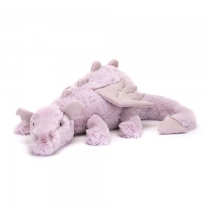 Pluszaki Jellycat Lavender Dragon Huge,19cm x 20cm x 66cm Fioletowe | Polska XDEV-29605