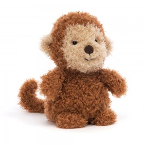 Pluszaki Jellycat Little Monkey,18cm x 10cm x 8cm Brązowe | Polska UANP-64812