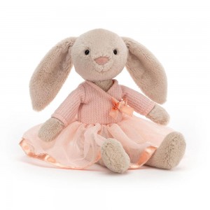 Pluszaki Jellycat Lottie Króliczek Ballet,27cm x 7cm x 5cm Beżowe | Polska DSEP-47806