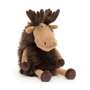 Pluszaki Jellycat Merrick Moose,29cm x 12cm x 16cm Brązowe | Polska COJR-30896