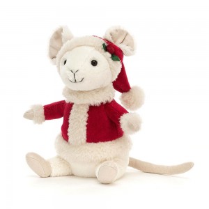Pluszaki Jellycat Merry Mouse,18cm x 9cm x 9cm Białe | Polska BFCE-59017