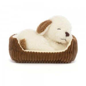 Pluszaki Jellycat Napping Nipper Piesek,3.9in x 5.9in x 4.7in Beżowe | Polska UPHR-17248