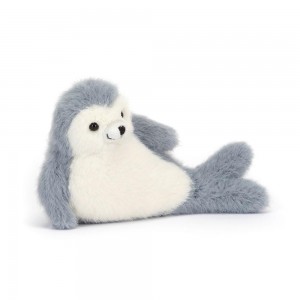 Pluszaki Jellycat Nauticool Roly Poly Seal,11cm x 14cm x 5cm Szare | Polska KIJR-58297