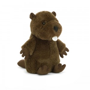 Pluszaki Jellycat Nippit Beaver,14cm x 7cm x 6cm Brązowe | Polska XTEG-94836