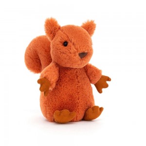 Pluszaki Jellycat Nippit Squirrel,14cm x 7cm x 6cm Pomarańczowe | Polska ERFX-05314
