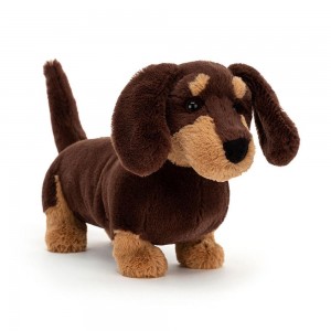 Pluszaki Jellycat Otto Sausage Piesek,7.5in x 3.5in x 11.4in Brązowe | Polska SPAT-18460