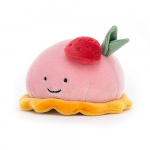 Pluszaki Jellycat Pretty Patisserie Dome Framboise,6cm x 11cm x 10cm Różowe | Polska YAVT-95067