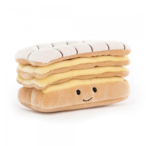 Pluszaki Jellycat Pretty Patisserie Mille Feuille,6cm x 10cm x 5cm Beżowe | Polska WPSY-26845