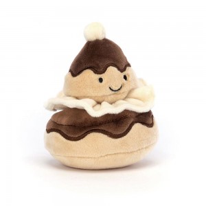 Pluszaki Jellycat Pretty Patisserie Religieuse,9cm x 8cm x 7cm Beżowe | Polska HJQN-24397
