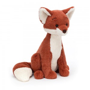 Pluszaki Jellycat Quinn Fox,38cm x 22cm x 20cm Pomarańczowe | Polska SPAM-37168