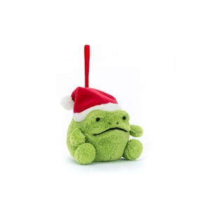 Pluszaki Jellycat Ricky Rain Frog Decoration,8cm x 7cm x 8cm Zielone | Polska NLHJ-91408