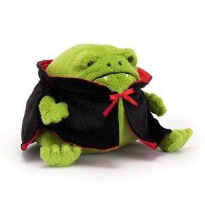 Pluszaki Jellycat Ricky Rain Frog Vampire,15cm x 16cm x 18cm Zielone | Polska LZHM-43168