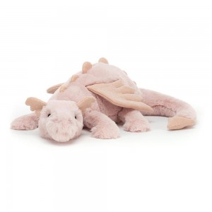 Pluszaki Jellycat Rose Dragon,12cm x 14cm x 50cm Różowe | Polska XLGS-53178