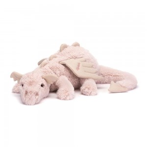 Pluszaki Jellycat Rose Dragon Huge,19cm x 20cm x 66cm Różowe | Polska DGKH-93041
