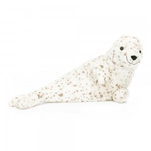 Pluszaki Jellycat Sigmund Seal,19cm x 11cm x 33cm Białe | Polska DOYC-23749