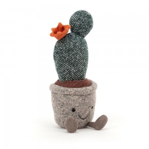 Pluszaki Jellycat Silly Succulent Prickly Pear Cactus,24cm x 7cm x 6cm Zielone | Polska BUWN-95048