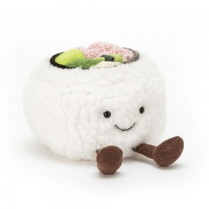 Pluszaki Jellycat Silly Sushi California,10cm x 12cm x 10cm Białe | Polska JTIW-84279