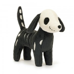 Pluszaki Jellycat SkelePiesek Dan,6.3in x 2.4in x 8.7in Czarne | Polska DBGT-98265
