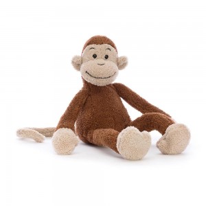 Pluszaki Jellycat Slackajack Monkey,36cm x 9cm x 8cm Brązowe | Polska PWLR-91260