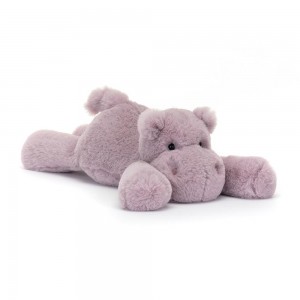 Pluszaki Jellycat Smudge Hippo,13cm x 11cm x 24cm Fioletowe | Polska LWZF-09463