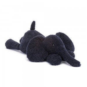 Pluszaki Jellycat Splootie Słoń,16cm x 18cm x 42cm Niebieskie | Polska VZCW-21396