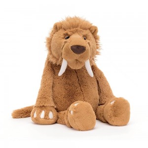 Pluszaki Jellycat Stellan Sabre Tooth Tiger,49cm x 17cm x 16cm Brązowe | Polska REZL-87215
