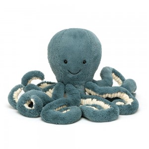 Pluszaki Jellycat Storm Octopus,27cm x 10cm x 10cm Niebieskie | Polska QYKM-48263
