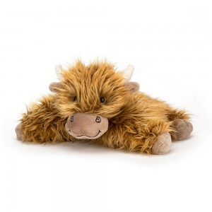 Pluszaki Jellycat Truffles Highland Cow,6.3in x 14.2in x 9.1in Brązowe | Polska VNYB-43819
