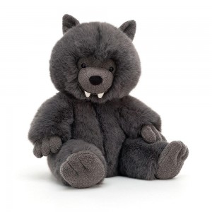 Pluszaki Jellycat Wilf Wolf,28cm x 18cm x 12cm Szare | Polska RDTY-95784