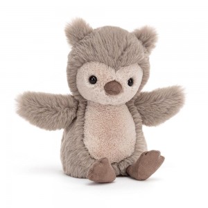 Pluszaki Jellycat Willow Owl,20cm x 9cm x 7cm Szare | Polska BMNZ-35810