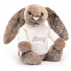 Swetry Jellycat Bashful Cottontail Króliczek with Cream,31cm x 12cm x 9cm Brązowe | Polska GZMB-30246